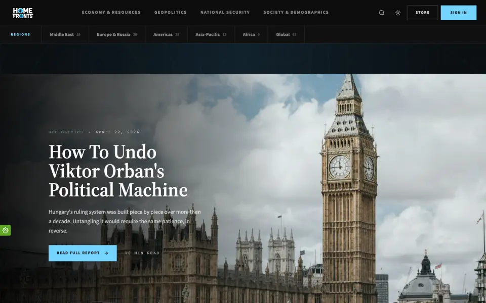 The HomeFronts homepage at homefronts.pub